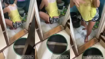 Gadis Cantik Pasrah Goyang Kasur Mandi